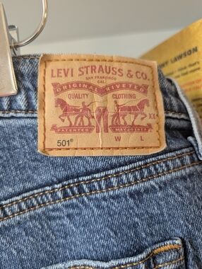 Levis 501 Women's Blue Jeans Denim Size 14 W M